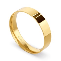 Obrączka ślubna, żółte złoto, płaska, męska, 5 mm: 17 - zdjęcie: 2