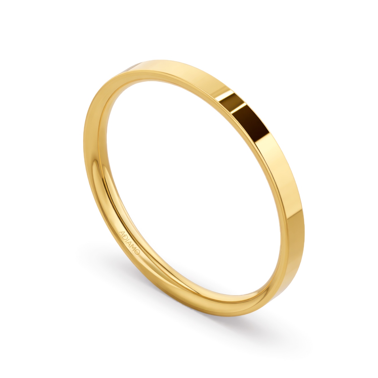 Obrączka ślubna, żółte złoto, płaska, damska, 2 mm: 7