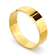Obrączka ślubna, żółte złoto, trapezowa, męska, 6 mm (O-AD03 6M Y M)
