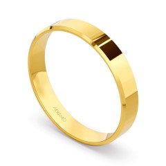 Obrączka ślubna, żółte złoto, trapezowa, męska, 4 mm (O-AD03 4M Y M)