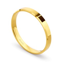 Obrączka ślubna, żółte złoto, trapezowa, męska, 3 mm (O-AD03 3M Y M)
