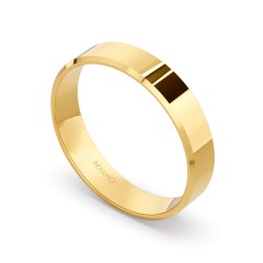 Obrączka ślubna, żółte złoto, trapezowa, damska, 4 mm (O-AD03 4M Y D)