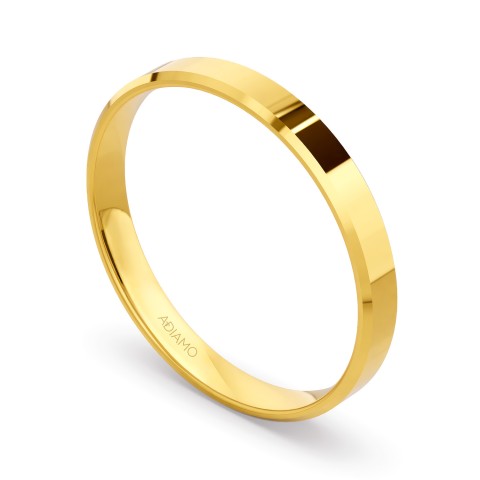Obrączka ślubna, żółte złoto, trapezowa, damska, 3 mm (O-AD03 3M Y D)
