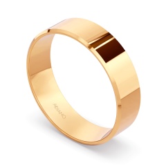 Obrączka ślubna, różowe złoto, trapezowa, męska, 6 mm (O-AD03 6M R M)