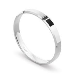 Obrączka ślubna, białe złoto, trapezowa, męska 3mm (O-AD03 3M W M)