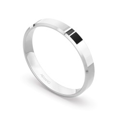 Obrączka ślubna, białe złoto, trapezowa, damska 3mm (O-AD03 3M W D)