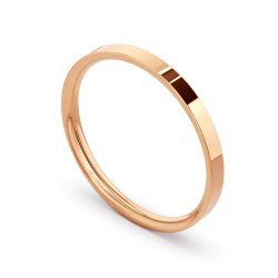 Obrączka ślubna, różowe złoto, płaska, damska, 2 mm: 7 - zdjęcie: 2
