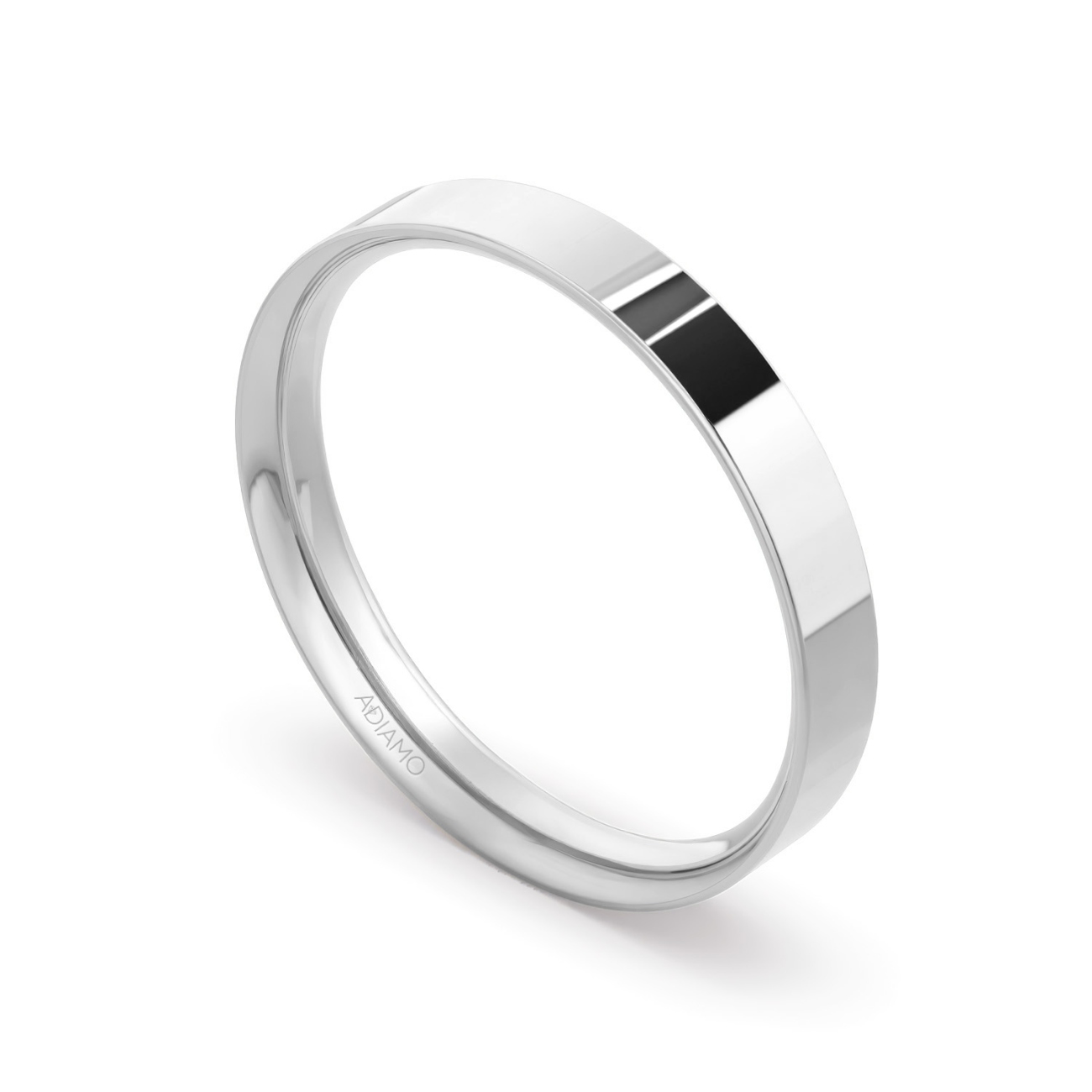 Obrączka ślubna, białe złoto, płaska, damska 3mm: 7