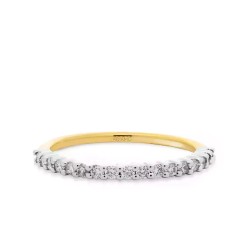 Obrączka ślubna, dwukolorowe złoto, diamenty laboratoryjne, 1,6 mm - 0,27 ct (O-R39181 YW LGD)