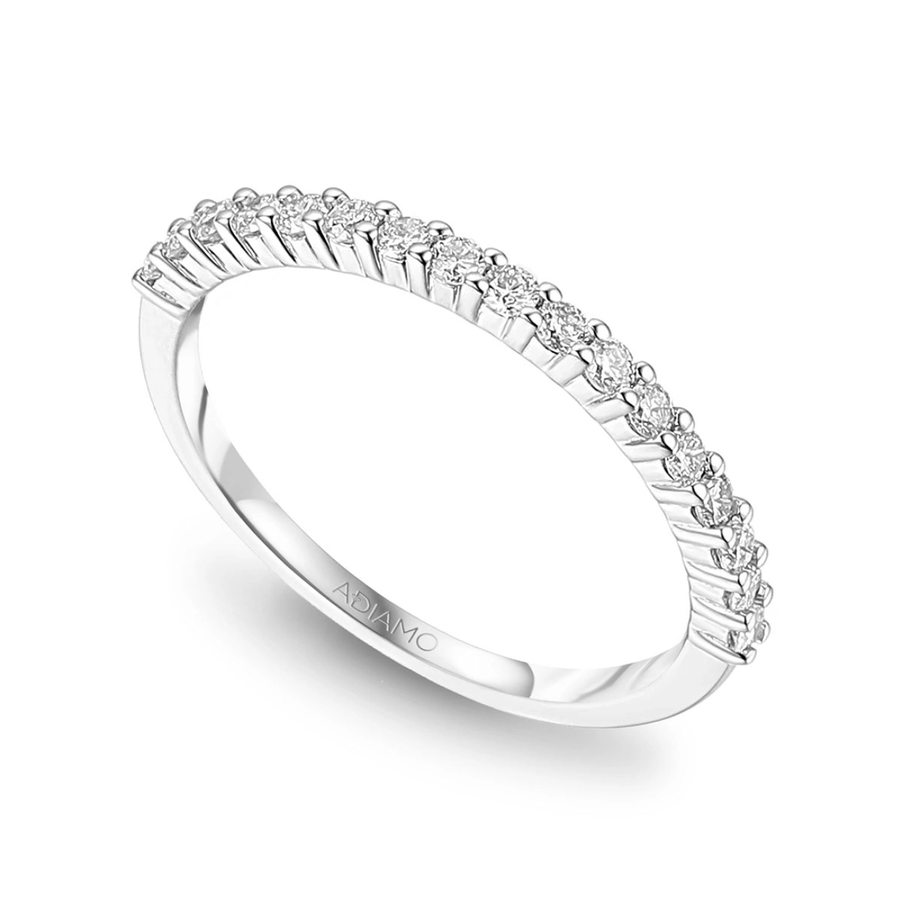 Obrączka ślubna, białe złoto, diamenty laboratoryjne, 1,6 mm - 0,27 ct (O-R39181 W LGD): 10