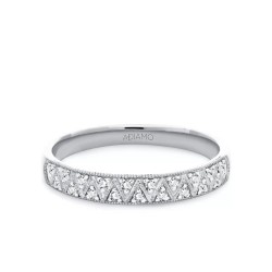 Obrączka ślubna z białego złota z diamentami laboratoryjnymi, 3,1 mm - 0,10 ct (O-R79254 W LGD): 10 - zdjęcie: 2