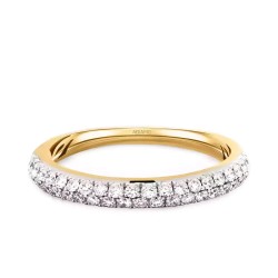 Obrączka ślubna damska, dwukolorowe złoto, diamenty laboratoryjne, 2,7 mm - 0,40 ct (O-R36080 YW LGD): 10 - zdjęcie: 4