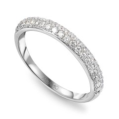Obrączka ślubna damska, białe złoto, diamenty laboratoryjne, 2,7 mm - 0,40 ct (O-R36080 W LGD)