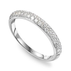 Obrączka ślubna damska, białe złoto, diamenty laboratoryjne, 2,7 mm - 0,40 ct (O-R36080 W LGD): 10 - zdjęcie: 2