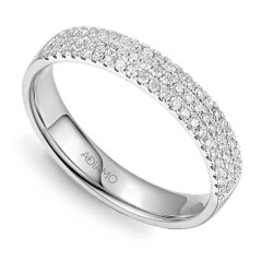 Obrączka z białego złota z diamentami laboratoryjnymi, 3,6 mm - 0,34 ct (R47178 W LGD)