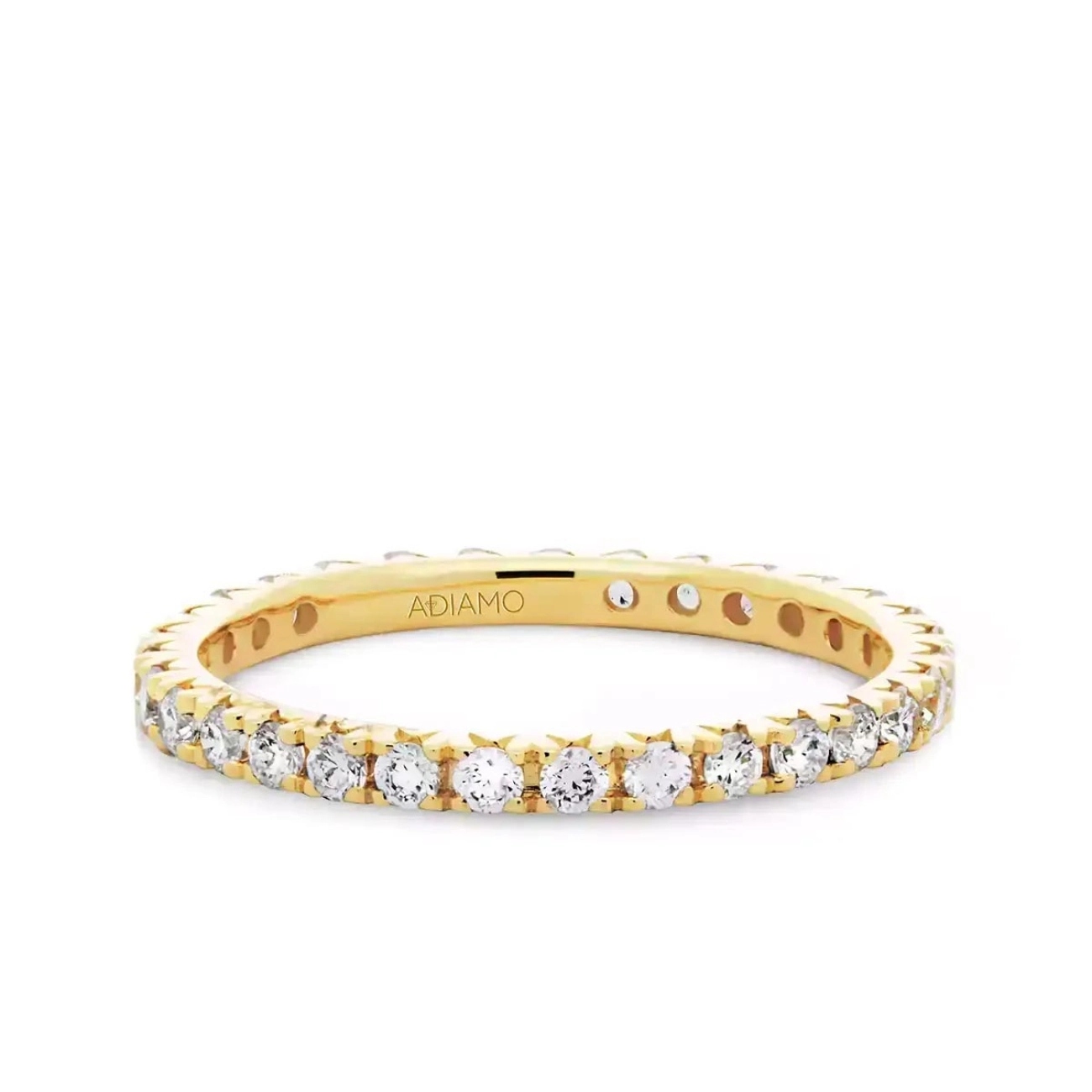 Obrączka ślubna z żółtego złota z diamentami laboratoryjnymi, 1,65 mm - 0,69 ct (O-R54565 Y LGD): 10