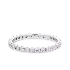 Obrączka ślubna z białego złota z diamentami laboratoryjnymi, 1,65 mm - 0,69 ct (O-R54565 W LGD)