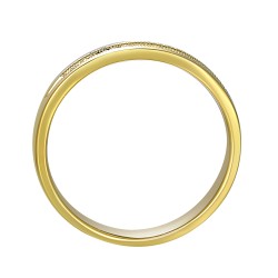 Obrączka ślubna z żółtego złota z diamentami laboratoryjnymi, 3 mm  (O-R46063 Y LGD): 10 - zdjęcie: 4