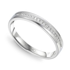 Obrączka ślubna z białego złota z diamentami laboratoryjnymi, 3 mm  (O-R46063 W LGD)