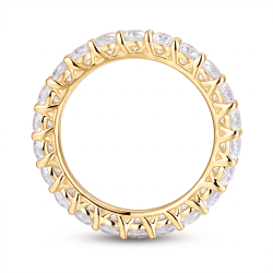 Obrączka ślubna z żółtego złota z diamentami laboratoryjnymi, 3,00 mm - 2,48 ct (R74459 Y LGD): 10 - zdjęcie: 4