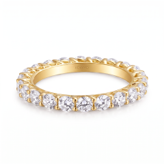 Obrączka ślubna z żółtego złota z diamentami laboratoryjnymi, 3,00 mm - 2,48 ct (R74459 Y LGD)