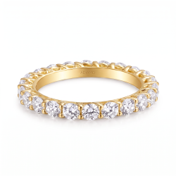 Obrączka ślubna z żółtego złota z diamentami laboratoryjnymi, 3,00 mm - 2,48 ct (R74459 Y LGD): 10 - zdjęcie: 3