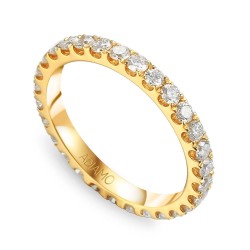 Obrączka z żółtego złota z diamentami laboratoryjnymi - 2,20 mm - 1,02 ct (R79366 Y LGD): 10 - zdjęcie: 2