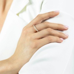 Obrączka z żółtego złota z diamentami laboratoryjnymi - 2,20 mm - 1,02 ct (R79366 Y LGD): 10 - zdjęcie: 3