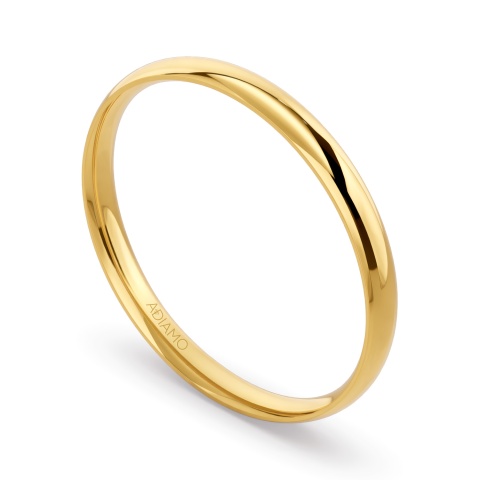 Obrączka ślubna, żółte złoto, półokrągła, męska 2,5mm (O-AD01 2,5MM Y M)