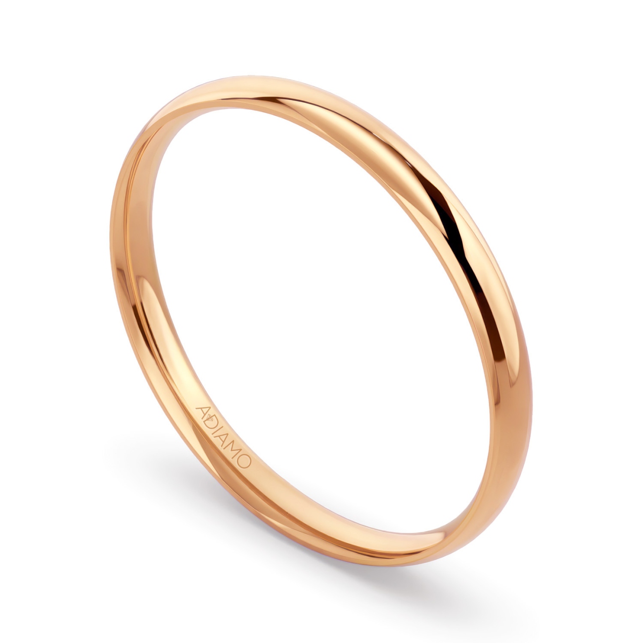 Obrączka ślubna, różowe złoto, półokrągła, męska, 2,5 mm (O-AD01 2,5M R M): 17