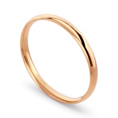 Obrączka ślubna, różowe złoto, półokrągła, męska, 2,5 mm (O-AD01 2,5M R M)