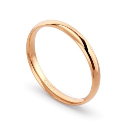 Obrączka ślubna, różowe złoto, półokrągła, damska 2,5mm (O-AD01 2,5MM R D): 7 - zdjęcie: 2