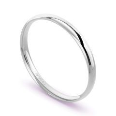 Obrączka ślubna, białe złoto, półokrągła, męska 2,5mm (O-AD01 2,5MM W M)